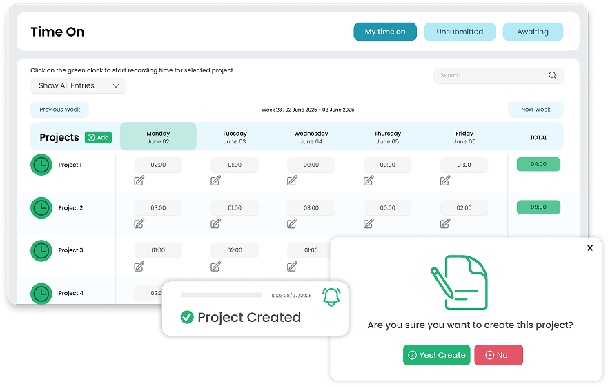 Create and Assign Projects