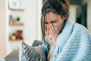 Woman sick