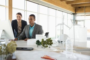 Employees at the office