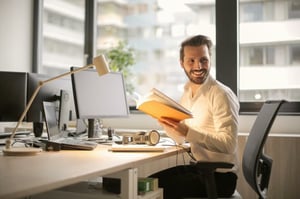 person working in office