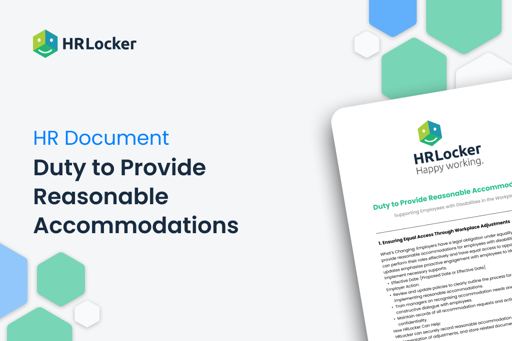 Duty to Provide Reasonable Accommodations Template