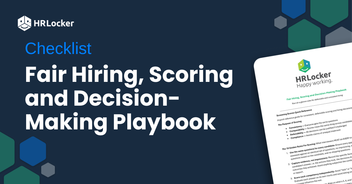 Fair Hiring, Scoring and Decision Making Playbook