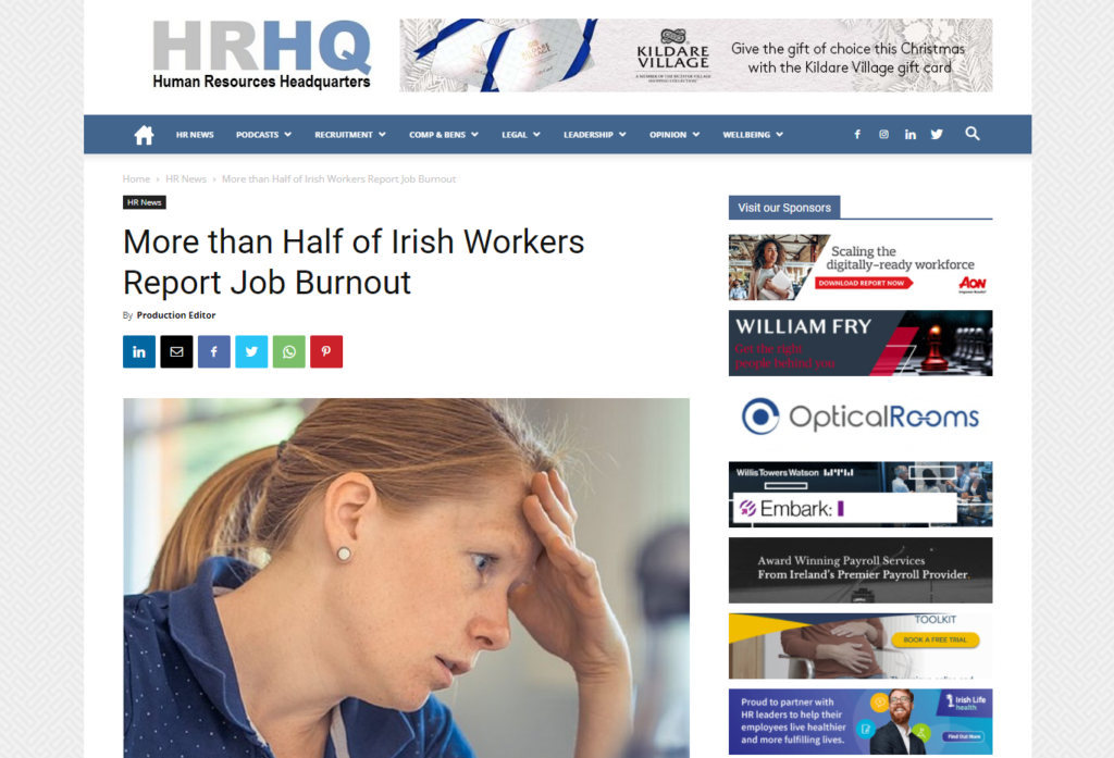 More than Half of Irish Workers Report Job Burnout