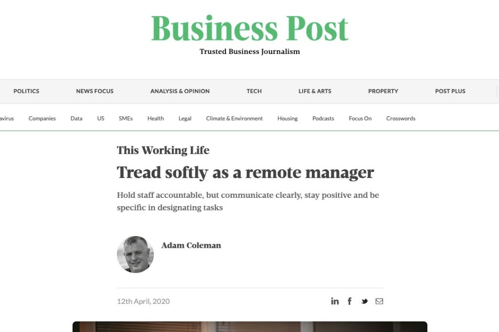 Tread softly as a remote manager