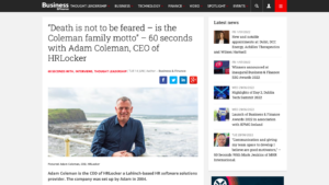 “Death is not to be feared – is the Coleman family motto” – 60 seconds with Adam Coleman, CEO of HRLocker