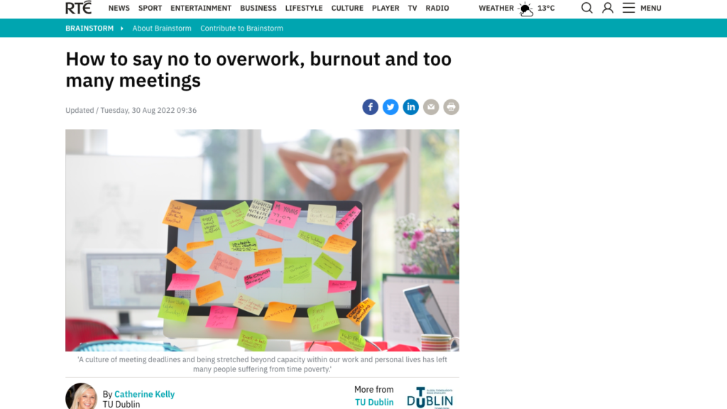 How to say no to overwork, burnout and too many meetings