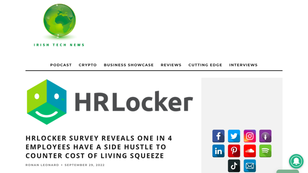 HRLocker survey reveals one in 4 employees have a side hustle to counter cost of living squeeze