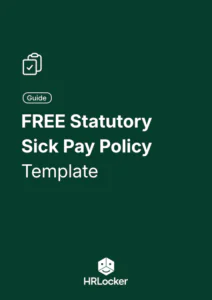 FREE Statutory Sick Pay Policy Template Front Page